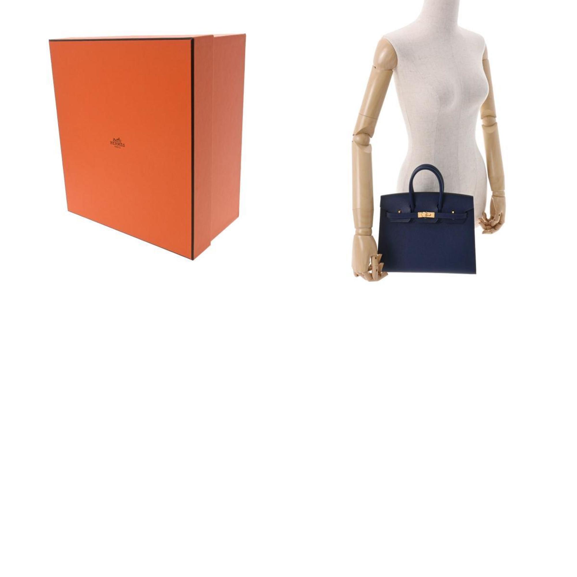 Pre-Owned HERMES Hermes Birkin 25 Serie Blue Saphir U Engraved (around 2022) Women's Vaux Epson Handbag (Like New)
