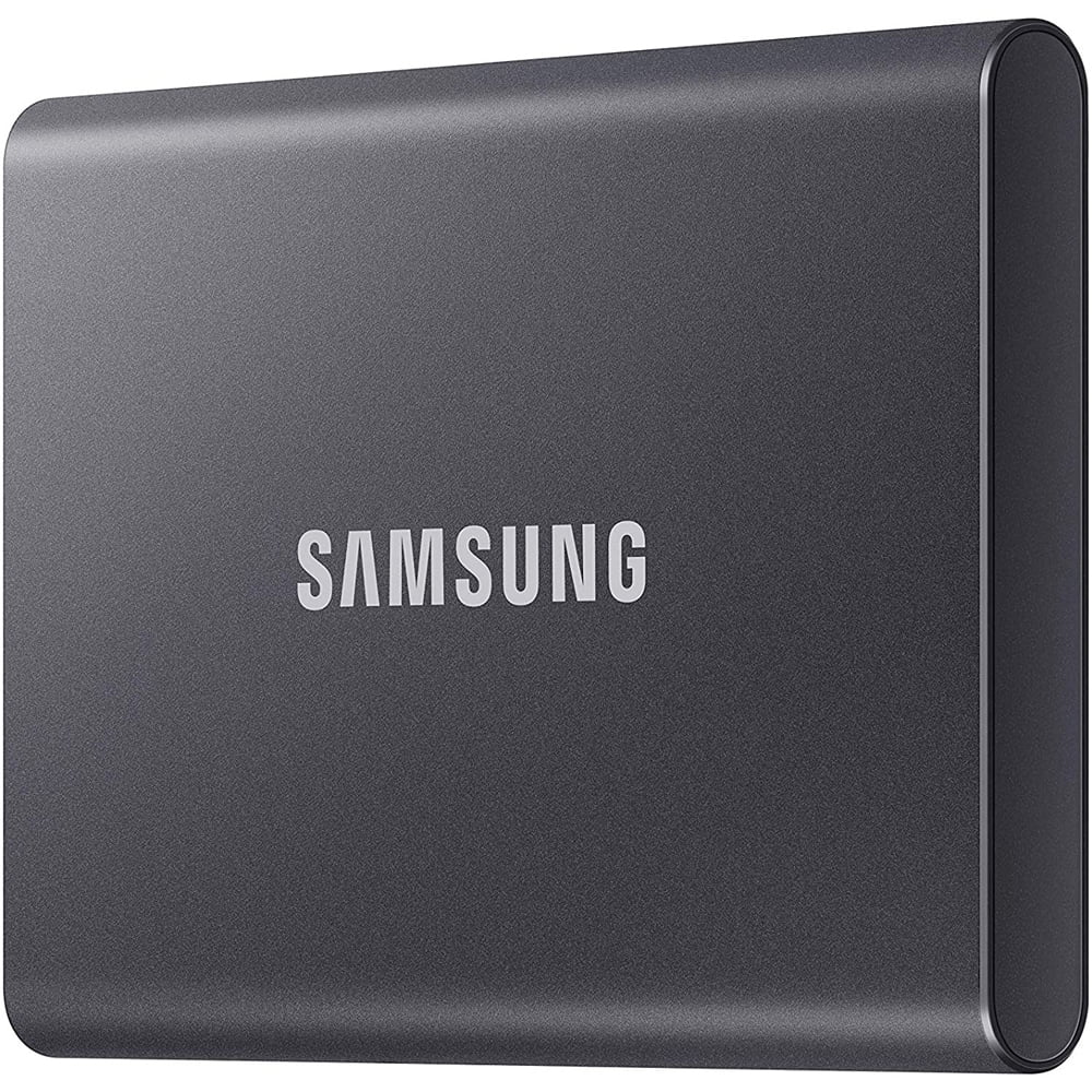 Samsung MU-PC2T0T/AM Portable SSD T7 USB 3.2 2TB Gray Bundle with Lexar PLAY 1TB microSDXC UHS-I Memory Card and Deco Photo 6 x 6 inch Microfiber Cleaning Cloth