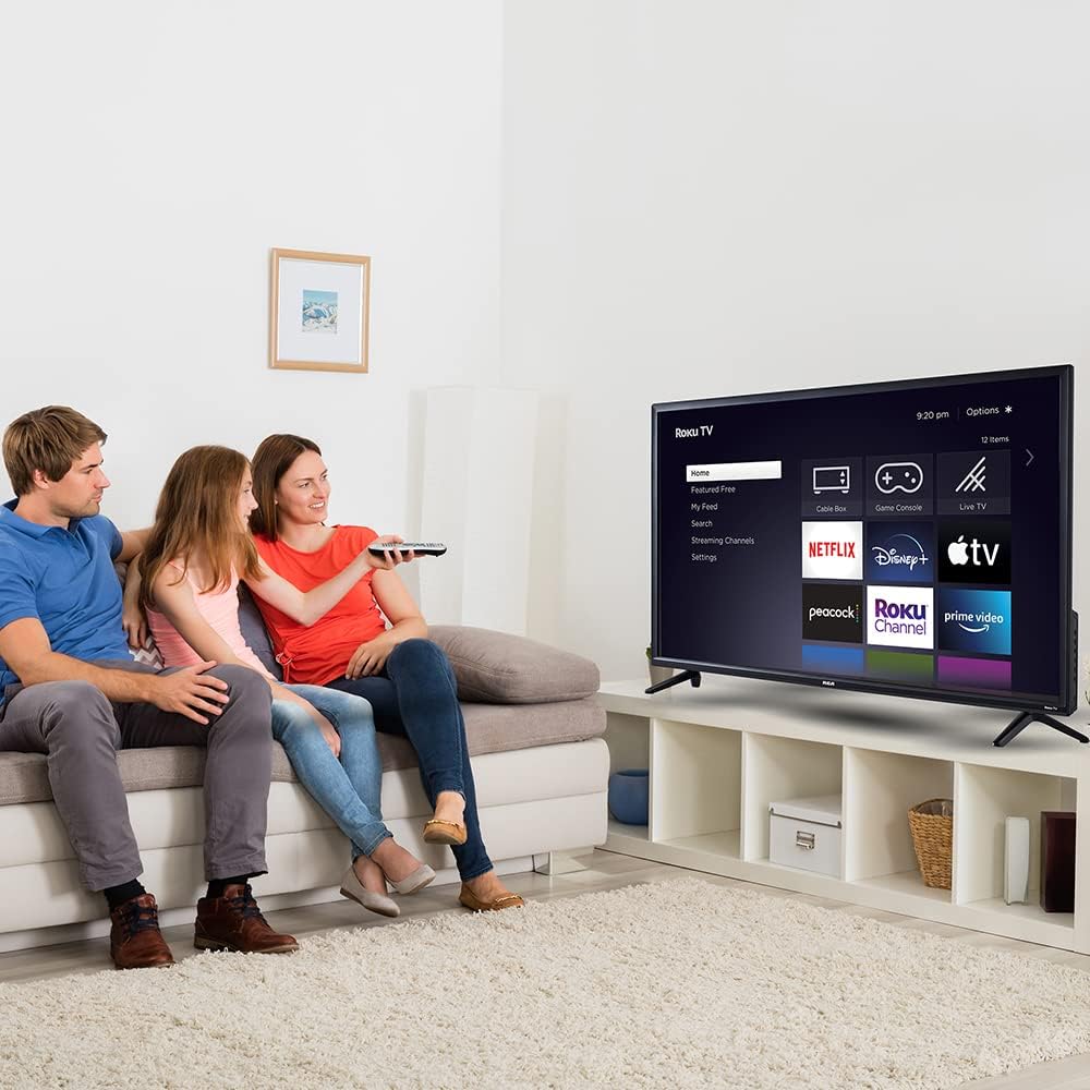 RCA 32-inch Flat Screen 720p Roku Smart LED TV - RTR3261, 2021 Model