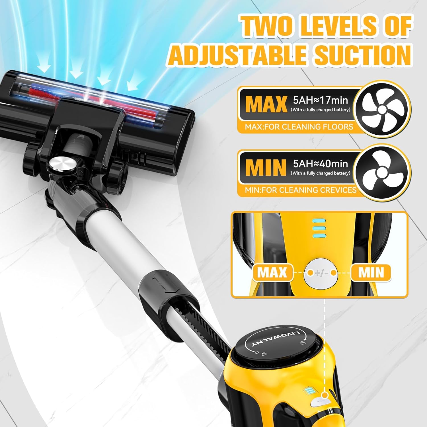 Cordless Vacuum Cleaner for DeWALT 20v/18v Battery (150W Upgraded)