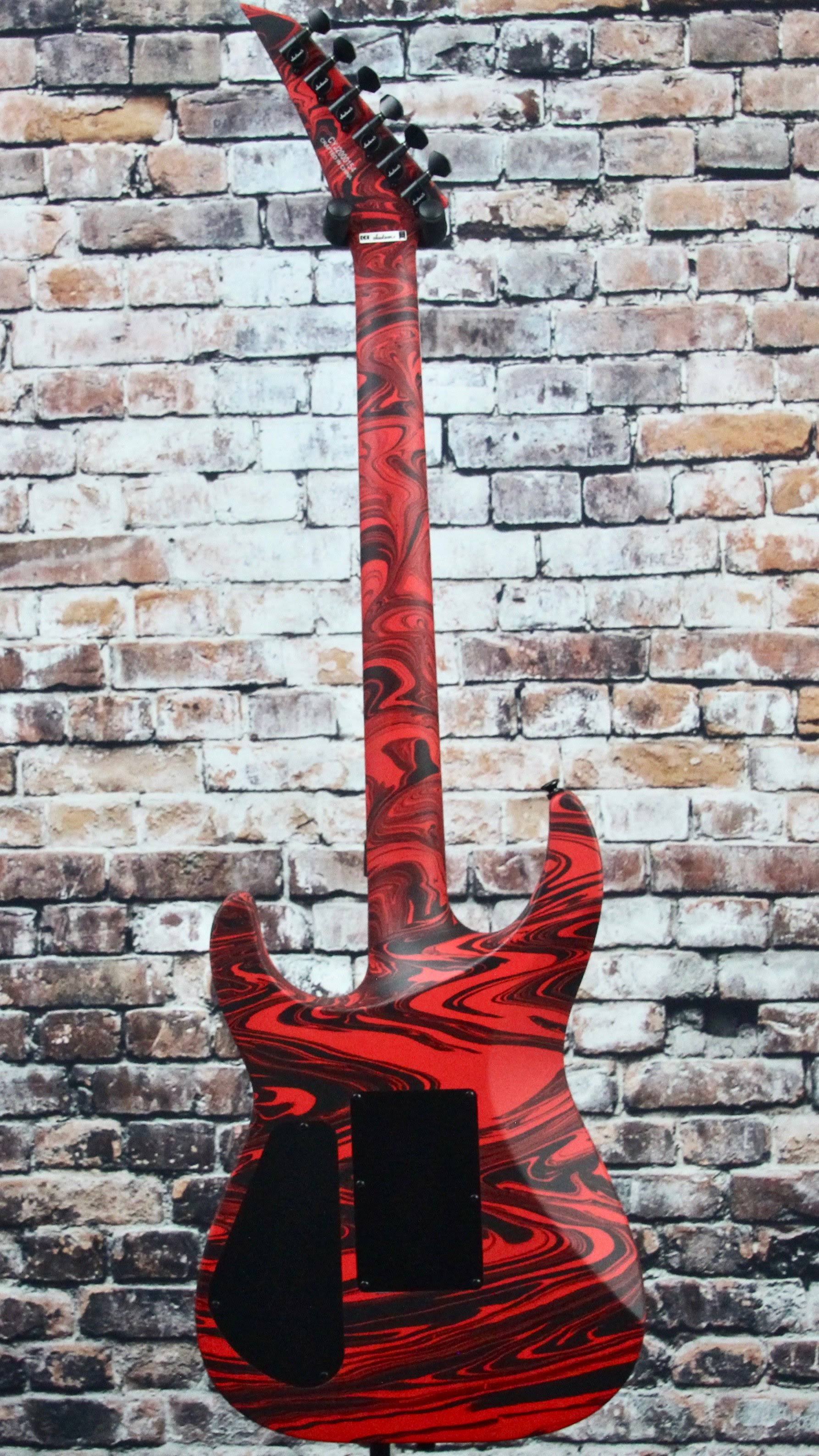Jackson SLX DX x Series Soloist Swirl Electric Guitar, Satin Red Swirl