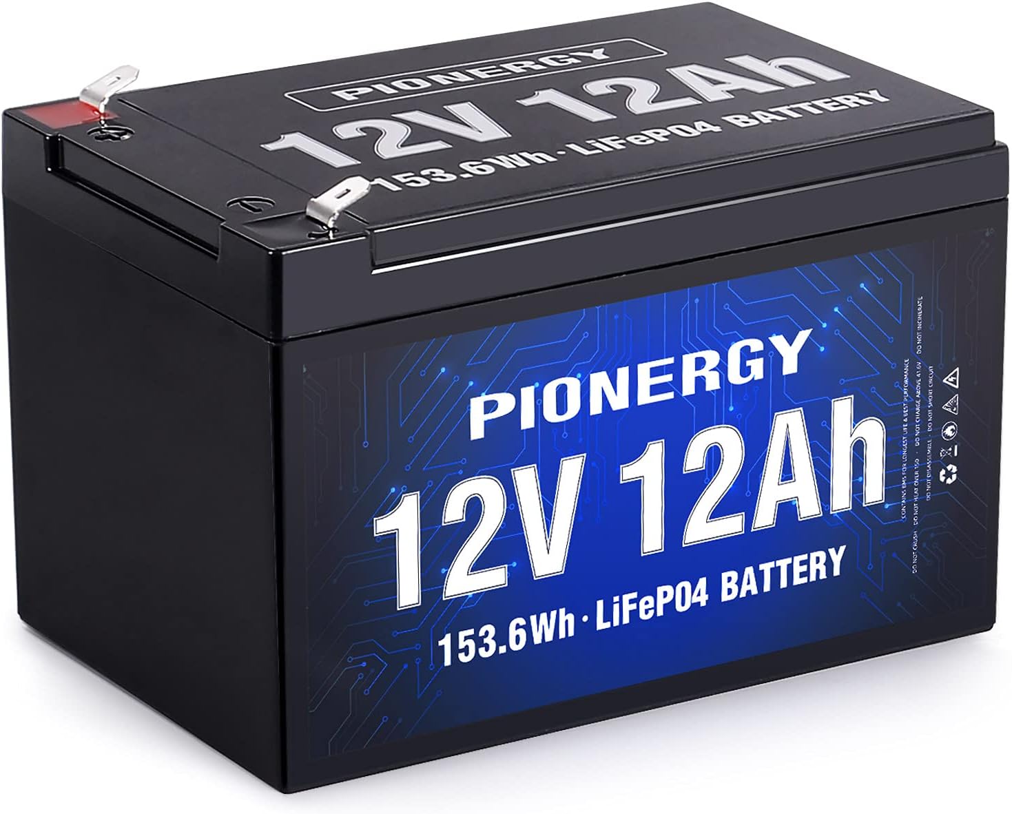 LiFePO4 Battery, Lithium Battery 4000+ Cycles Rechargeable Iron Phosphate Battery for RV, Solar Power and Backup Battery Low Self-Discharge and Light Weight with Built-In BMS (12.8V 6 Ah)