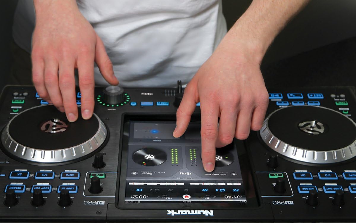 Numark iDJ Pro | Professional DJ Controller for iPad with XLR, RCA, Mic, and Headphones Connections