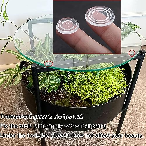 SAGIDAR Round Tempered Glass, Round Table Glass Top, Round Glass Table Top Dining Table Top, 16IN 22IN 26IN 30IN 36IN, Clear Glass High Gloss, Smooth Surface Garden Table, DIY Table