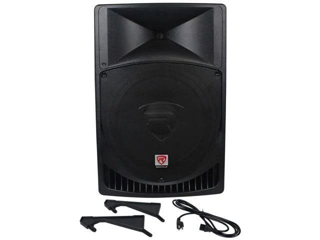 (2) Rockville RPG15 15x22 2000W Active Pa/dj Speakers+Mixer+Mic+Stands+Cables+Bag
