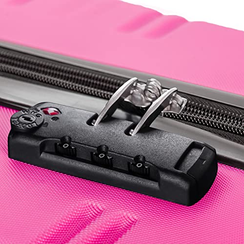 Merax Flieks Luggage Sets TSA 3 Piece Spinner Suitcase Lightweight 20 24 28 inch (Yellow)