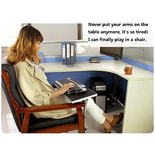 Keyboard Tray, Creative Laptop Bracket Keyboard Mouse Pad Bracket Lift Swivel Chair/Computer Chair/Boss Chair Multifunctional Comfortable Ergonomic Adjustable,White