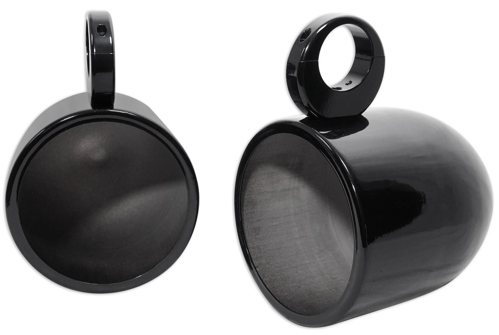 (2) Rockville MAC90B 8" 360 Degree Swivel Marine Wakeboard Tower Speaker Pods