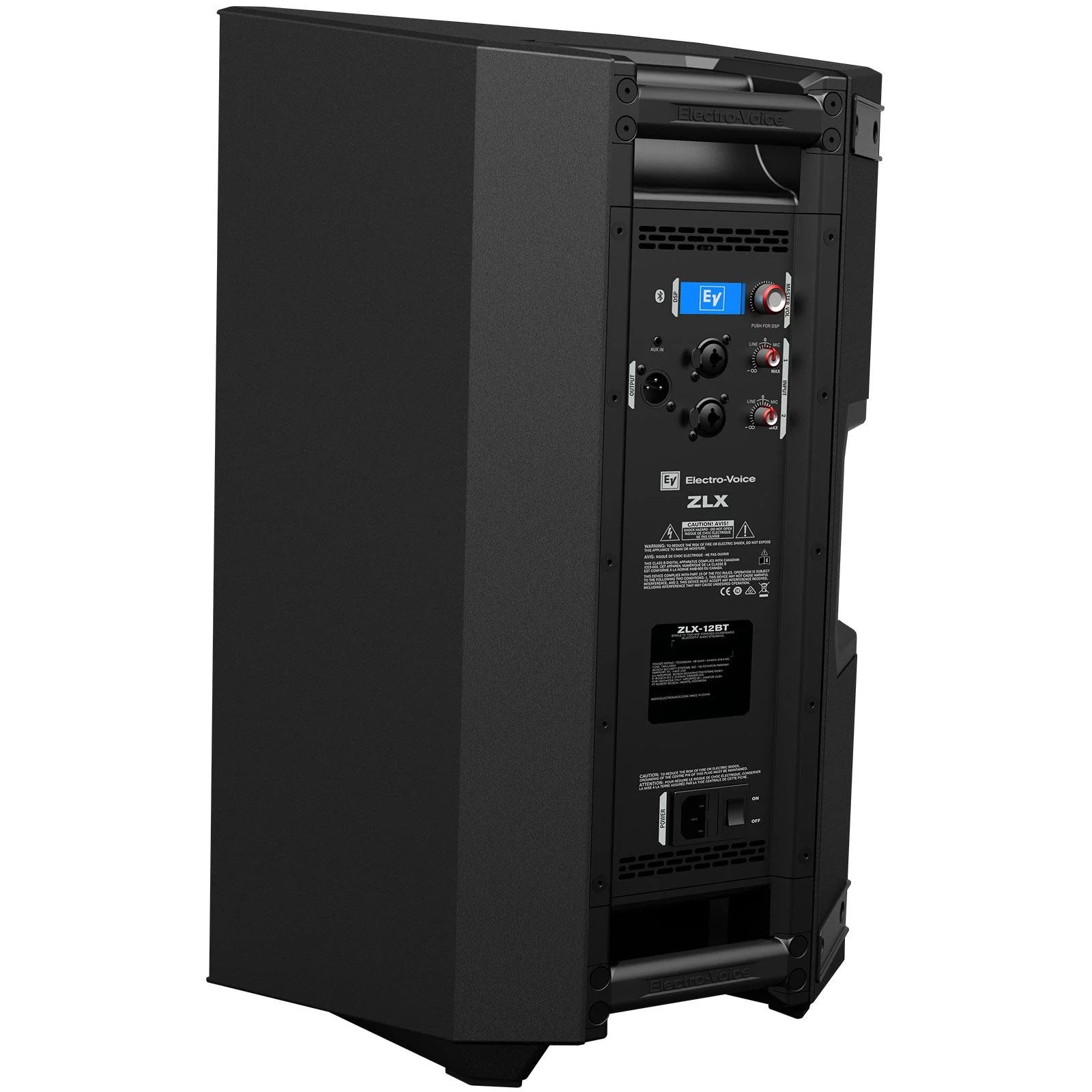 (2) Electro-Voice ZLX-12BT 12" Powered Bluetooth Loudspeakers with Cables & Covers Package
