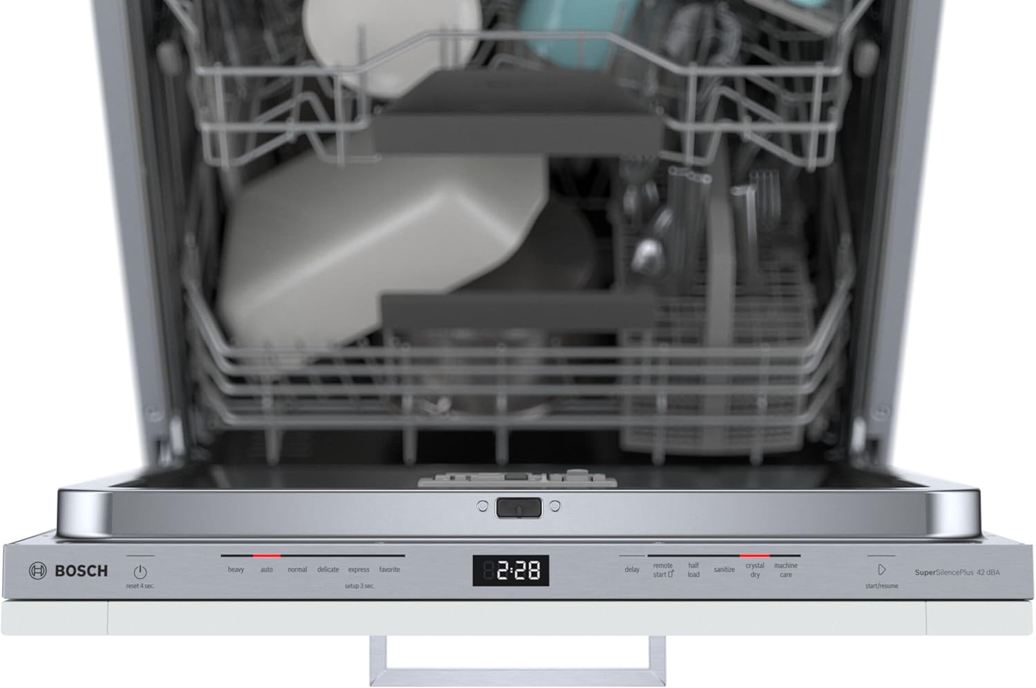 Bosch SHX78CM5N 800 Series 24 Inch Smart Built-In Bar Handle Dishwasher