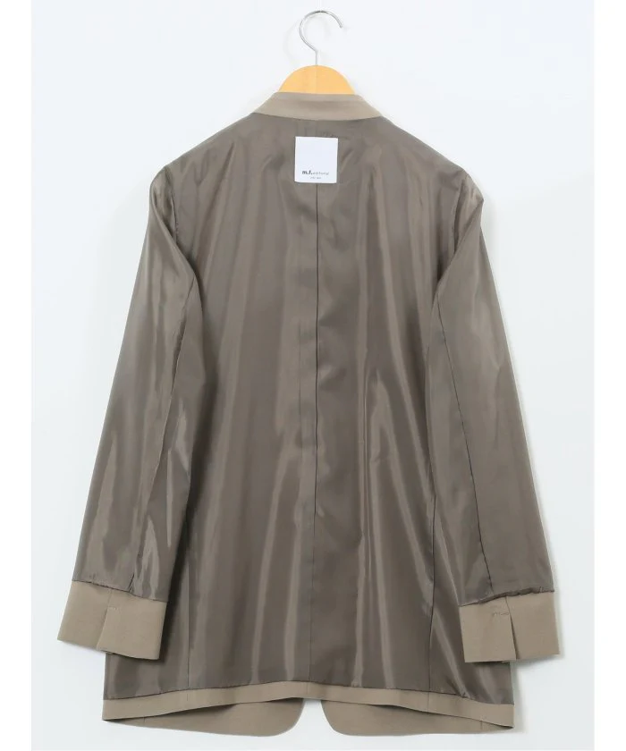 Stretch Washable Woolish No Collar Jacket