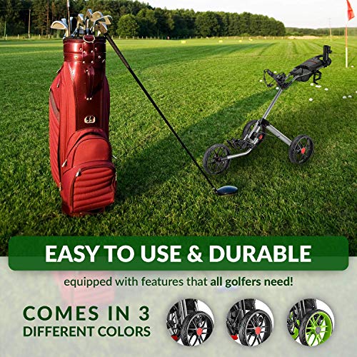 CaddyTek Caddylite 15.3 V2 - Deluxe Quad-Fold Golf Push Cart