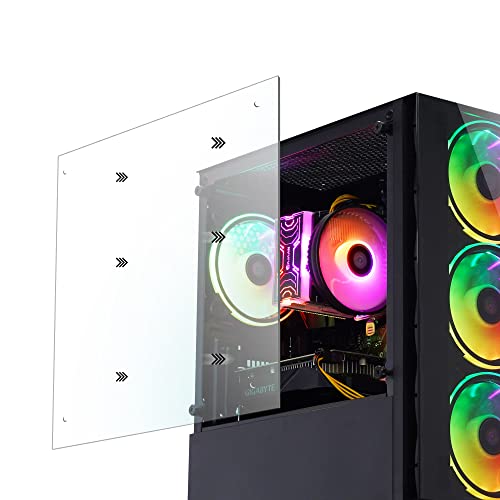 Gaming PC Desktop Tower - Intel i7 Quad Core Processor Upto 4.0GHz - 32GB DDR4 RAM 1TB SSD - AMD Radeon RX 580 8GB GDDR6 - RGB Keyboard Mouse - WiFi Ready - Windows 10 Pro