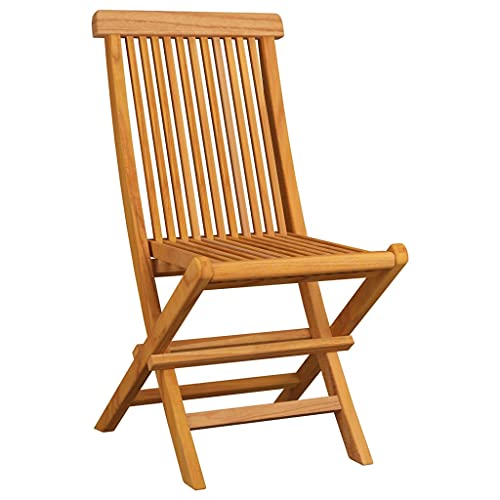 Patio Chairs with Taupe Cushions 8 pcs Solid Teak Wood,Teak Folding Patio Chairs Durable and Comfortable for Outdoor Dining and Relaxation Outdoor Seating Furniture