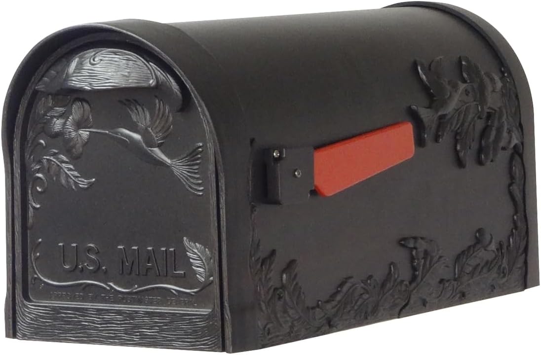 Special Lite Products Hummingbird Curbside Mailbox with Locking Insert and Richland Mailbox Post