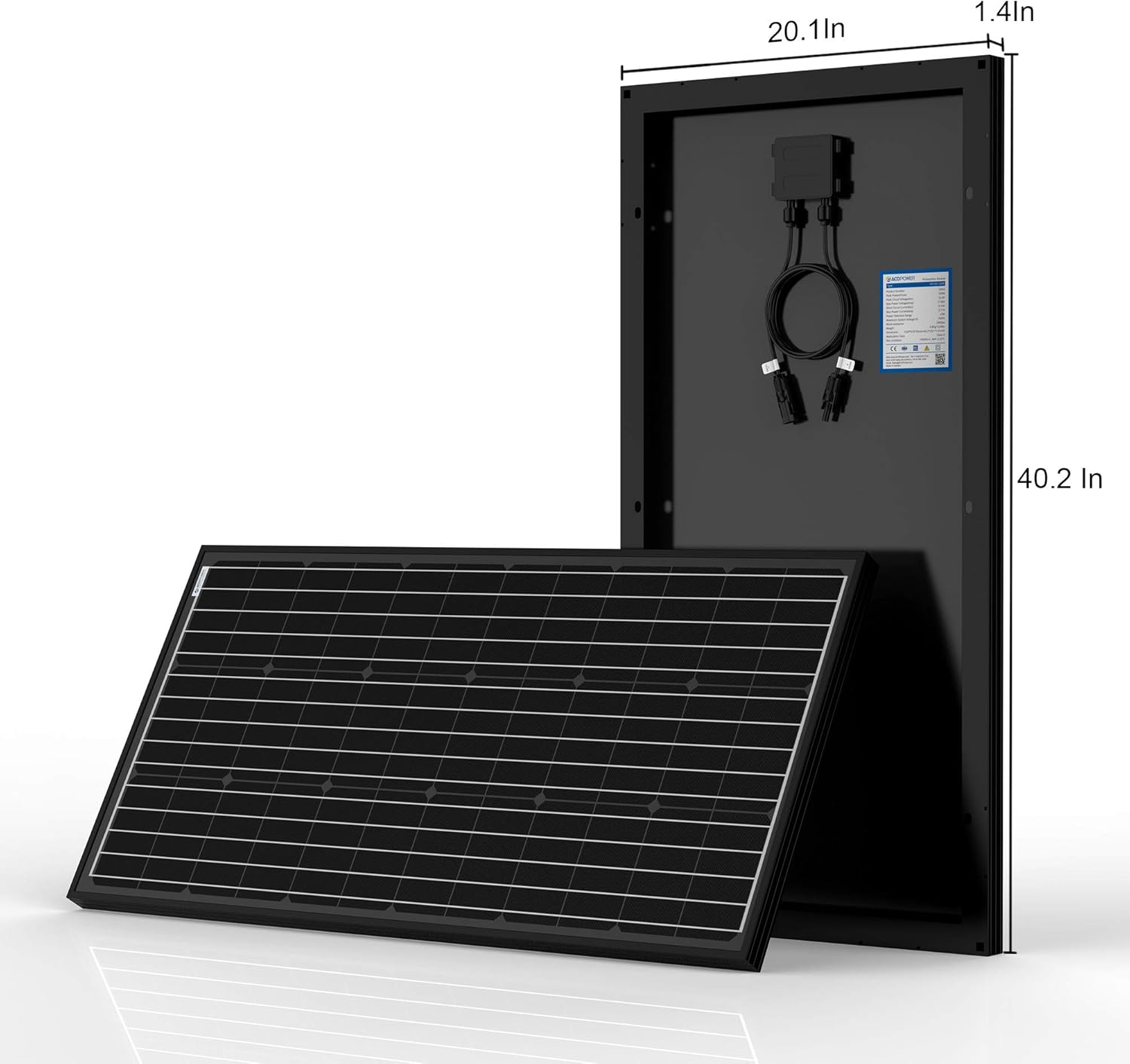 ACOPOWER 600 Watt Solar Panel Off-grid System High Efficiency Monocrystalline 6*100W Solar Panels Kit with 50A MPPT LCD Charge Controller/Mounting Brackets/Y Connectors/Solar Cable/Cable Entry housing