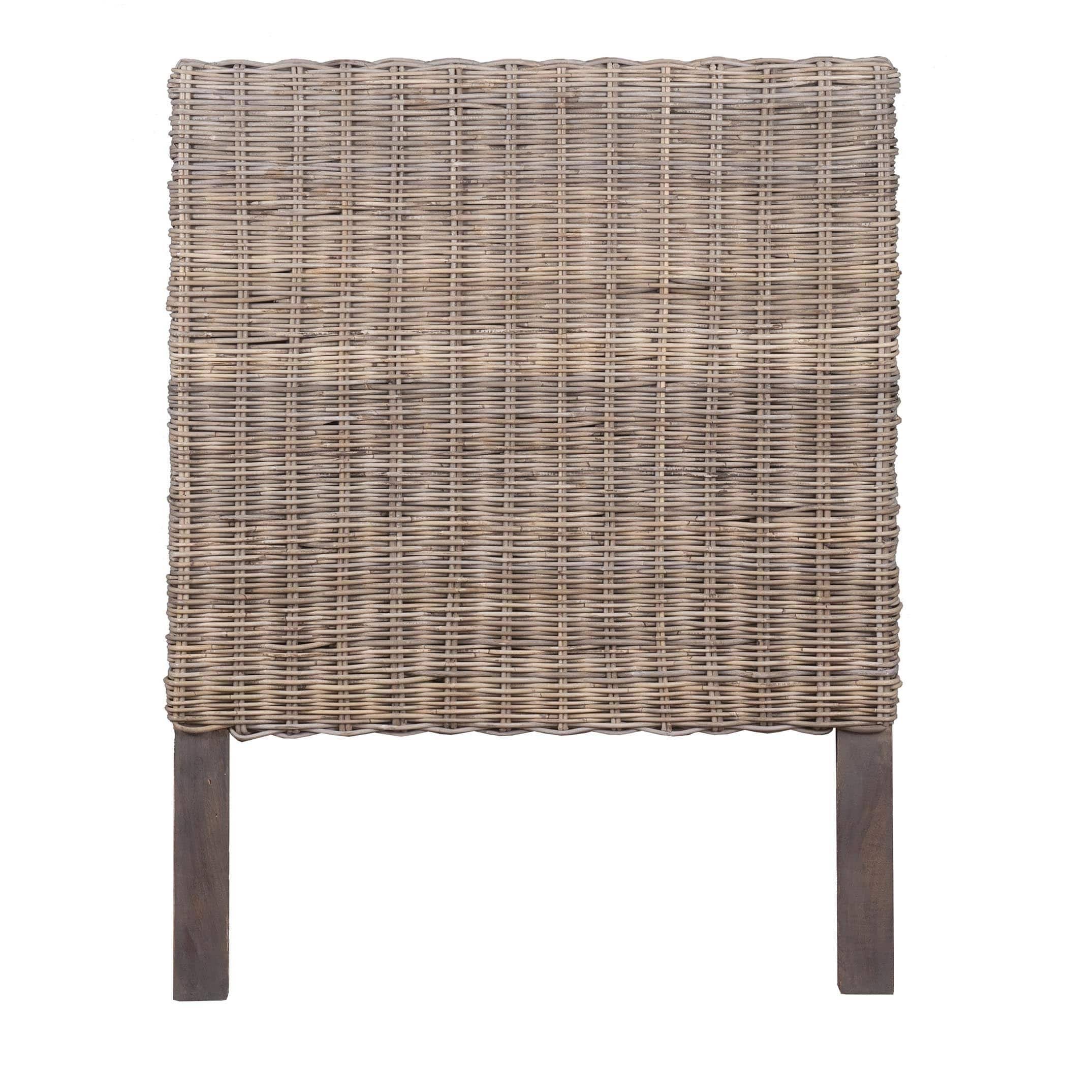 East at Main &s Gypsum Natural Wash Rustic Seascape Twin Headboard, Brown