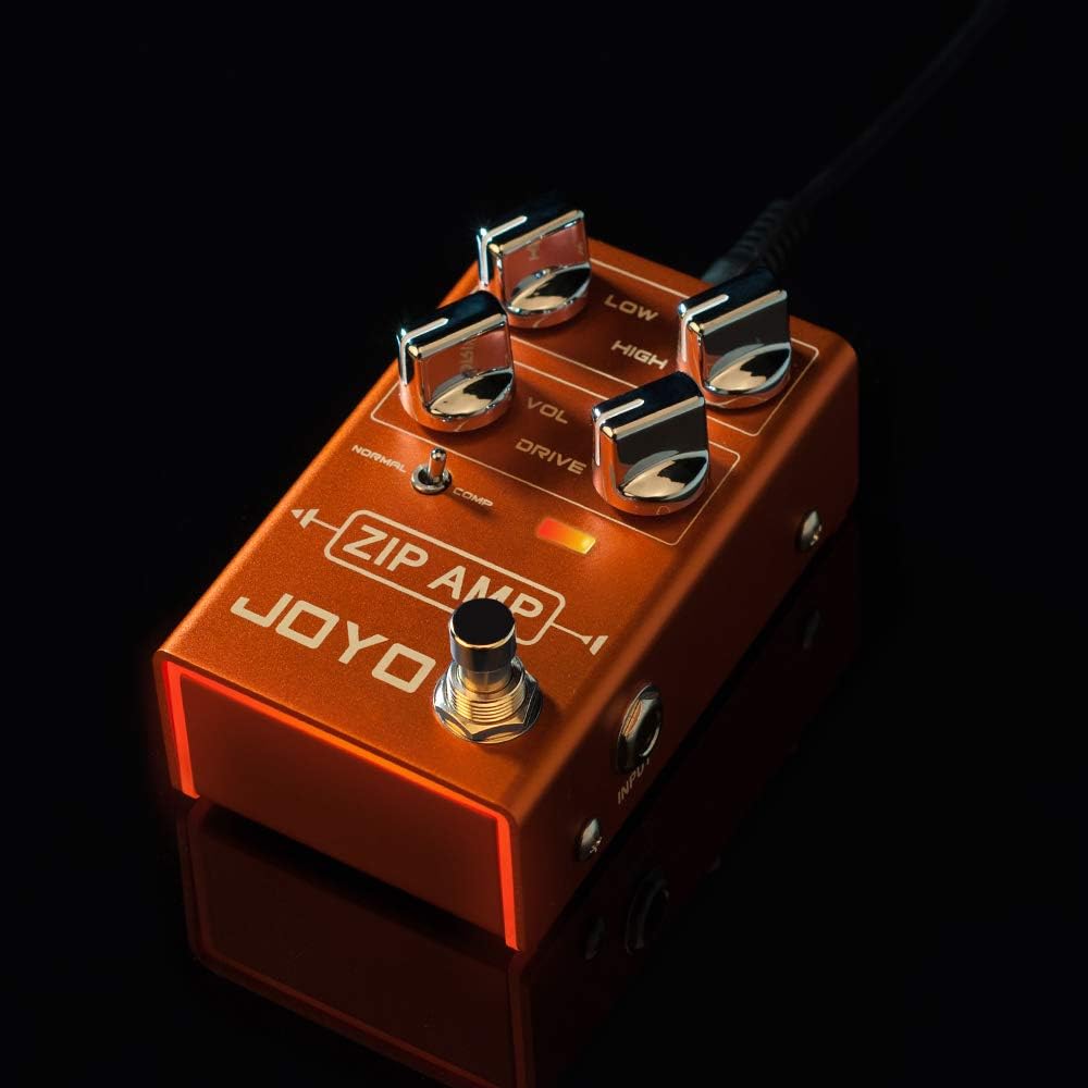 JOYO ZIP AMP R-04 R Series Overdrive Pedal Rock Compression Tone with Gain and COMP Switch for Electric Guitar Effect (R-04) Pack of 2