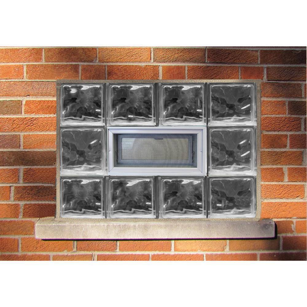 Clearly Secure GBW883 Nubio 7.75 in. x 7.75 in. x 3.12 in. Wave Pattern Glass Block (10-Pack)
