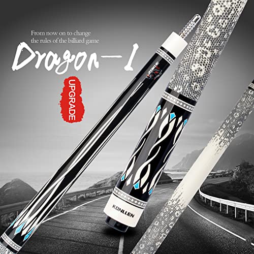 KONLLEN Pool Cue Stick Pro Taper Canadian Maple Billiard Pool Sticks for Adults with Low Deflection Shaft (10.5mm/11.5mm/12.5mm Tip) Professional Billiard Cue Set with Extension and Cue Case