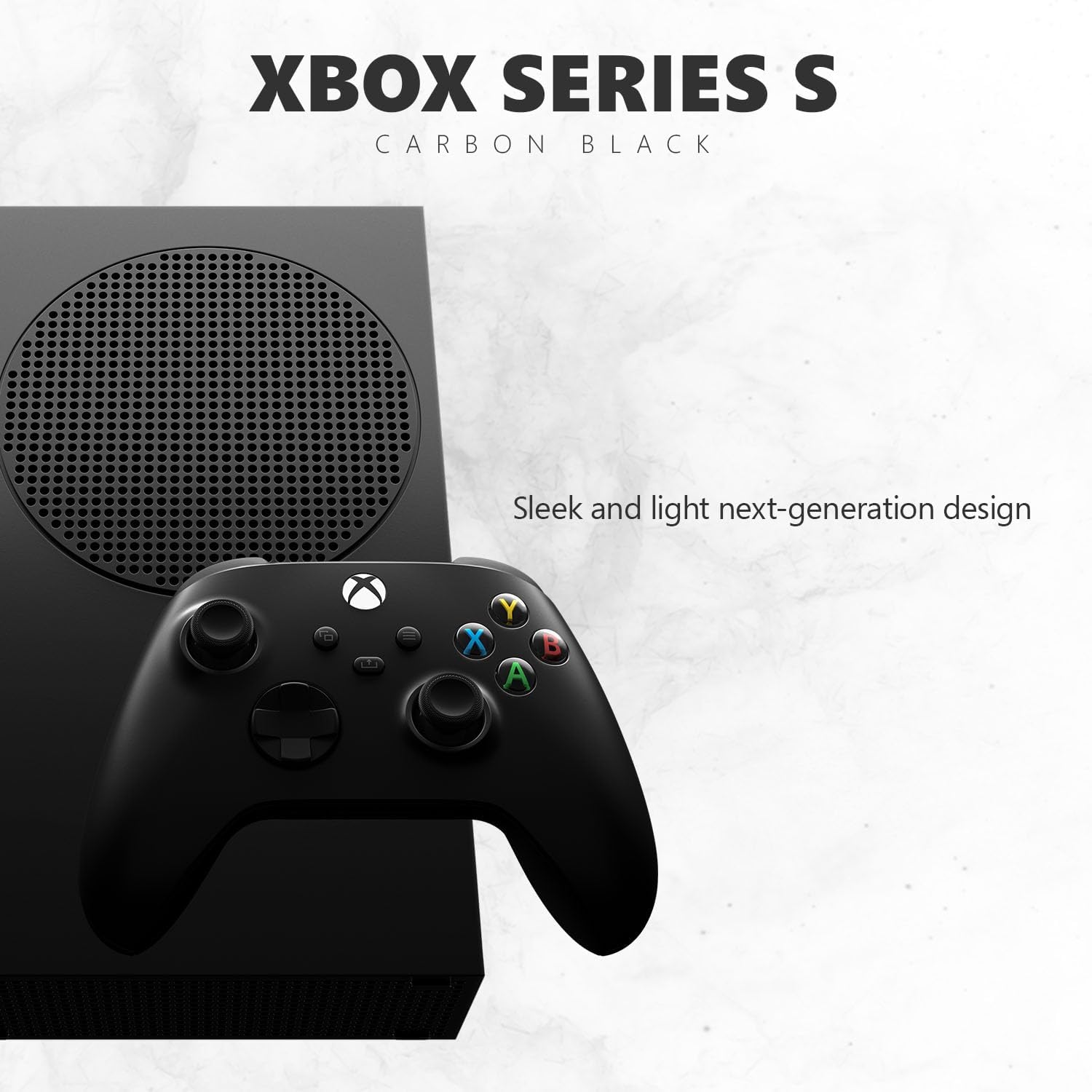 Xbox Series S - 1TB and black wireless controller