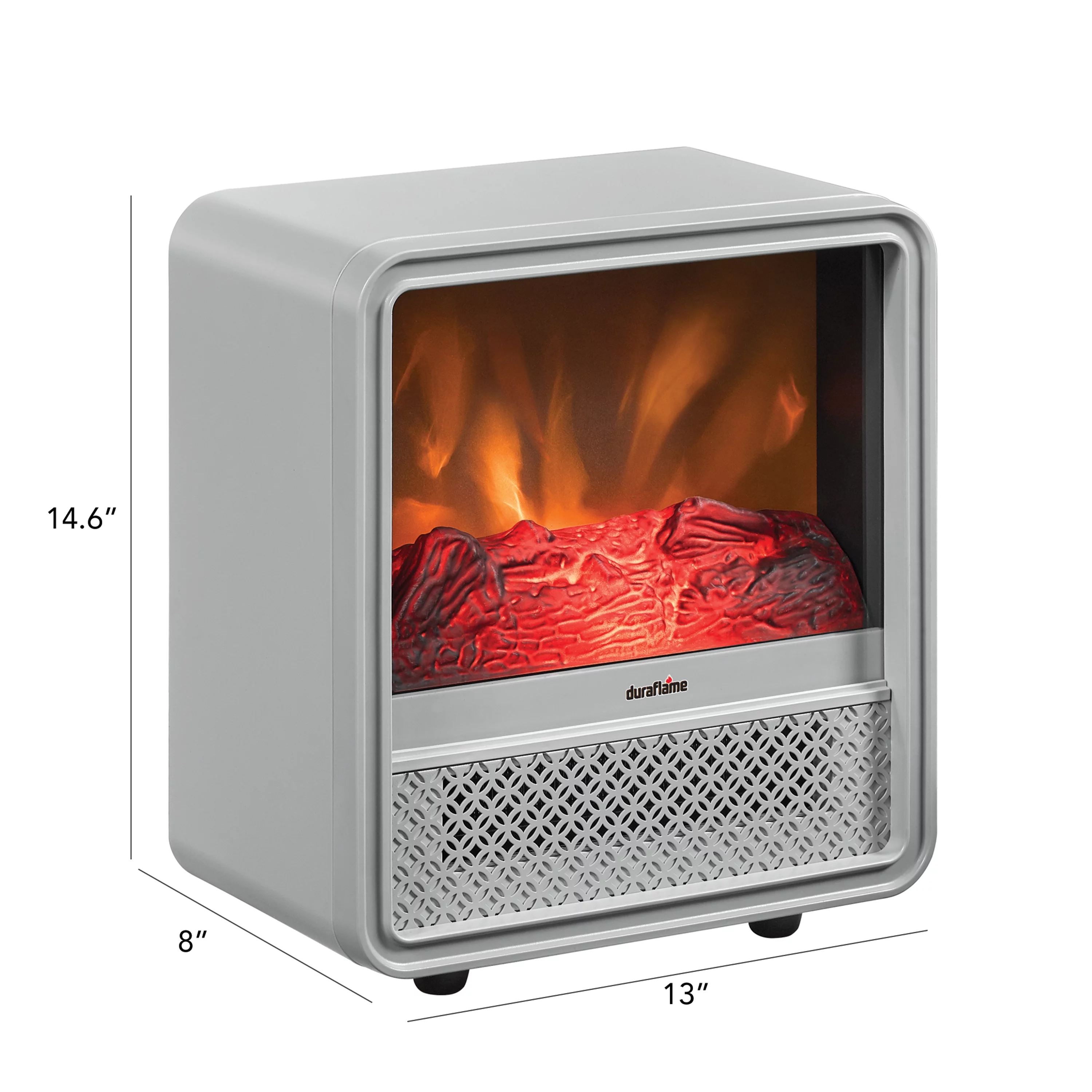 Duraflame Portable Electric Personal Cube Space Heater - Vapor Gray