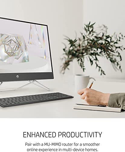 HP 27" FHD All-in-One Desktop, Intel Core i7-1255U Processor, 32GB RAM 1TB SSD, WiFi, Bluetooth, Webcam, Wireless Keyboard & Mouse, Windows 11 Pro, Black