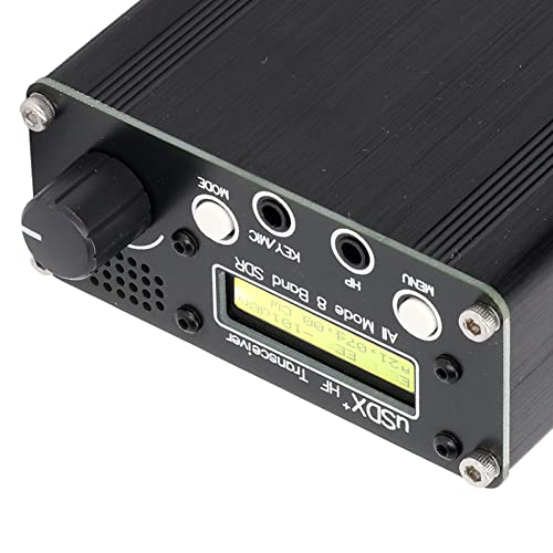 Radio Transceiver 8 Band Radio Transceiver LCD SDR Full Mode HF SSB QRP Transceiver with BNC Antenna Connector for Communication Distance HF Radio Transceiver QRP Transceiver(US standard 100-240v)