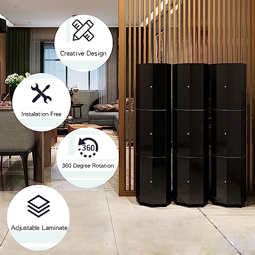 Rotating Shoe Rack Tower 360° Rotating Shoe Cabinet Round Shoe Rack Organizer Tower Shoe Rack Creative Rotating Shoe Cabinet Staircase Storage Vertical Living Room Home Shoe Rack Shoe Ca