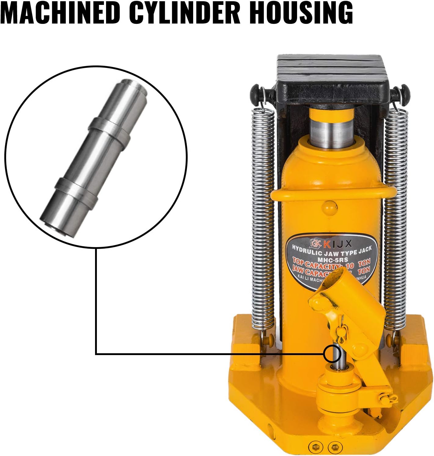 Mophorn Toe Jack Lift Hydraulic Machine Toe Jack Lift Air Hydraulic Toe Jack Proprietary Heat-Treated Steel (10-20Ton Yellow)