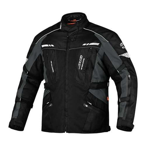 JAG Touring Motorcycle Jacket for Men, Dual Sports Water Resistant Adventure Riding Jacket with Cordura Fabric & CE Armor