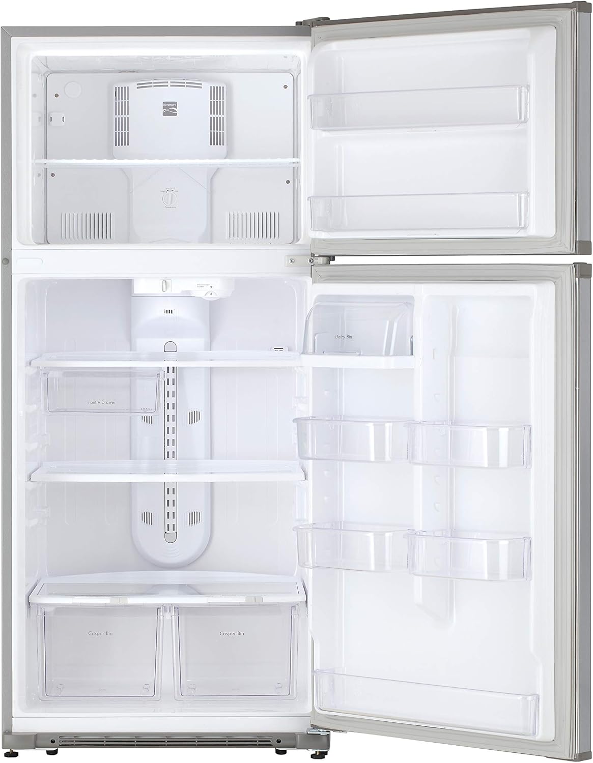 Kenmore 30 Top-Freezer Refrigerator with 18 Cubic Ft. Total Capacity, Stainless Steel