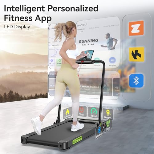 Walking Pad Treadmill, Under Desk Treadmills for Home and Office, 3 in 1 Foldable Treadmill 2.5HP Electric Treadmills 300 lbs Capacity