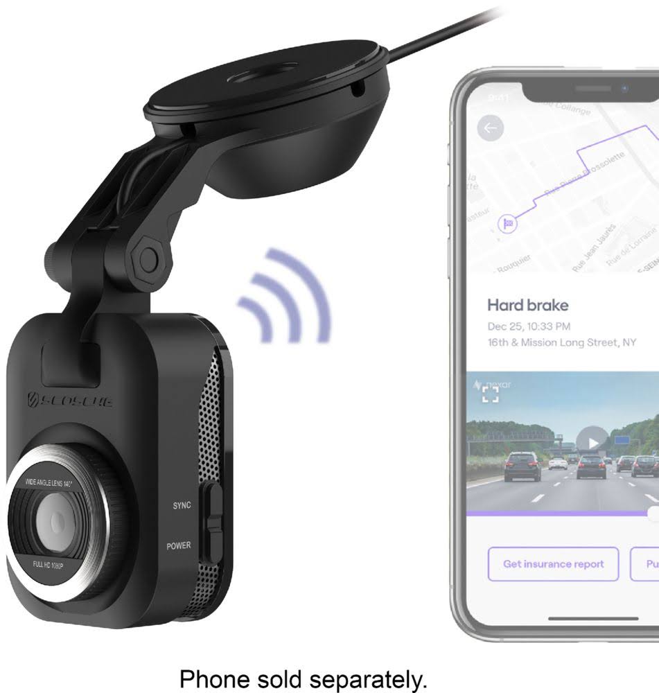 Scosche - Smart Dash Camera with Nexar - Black