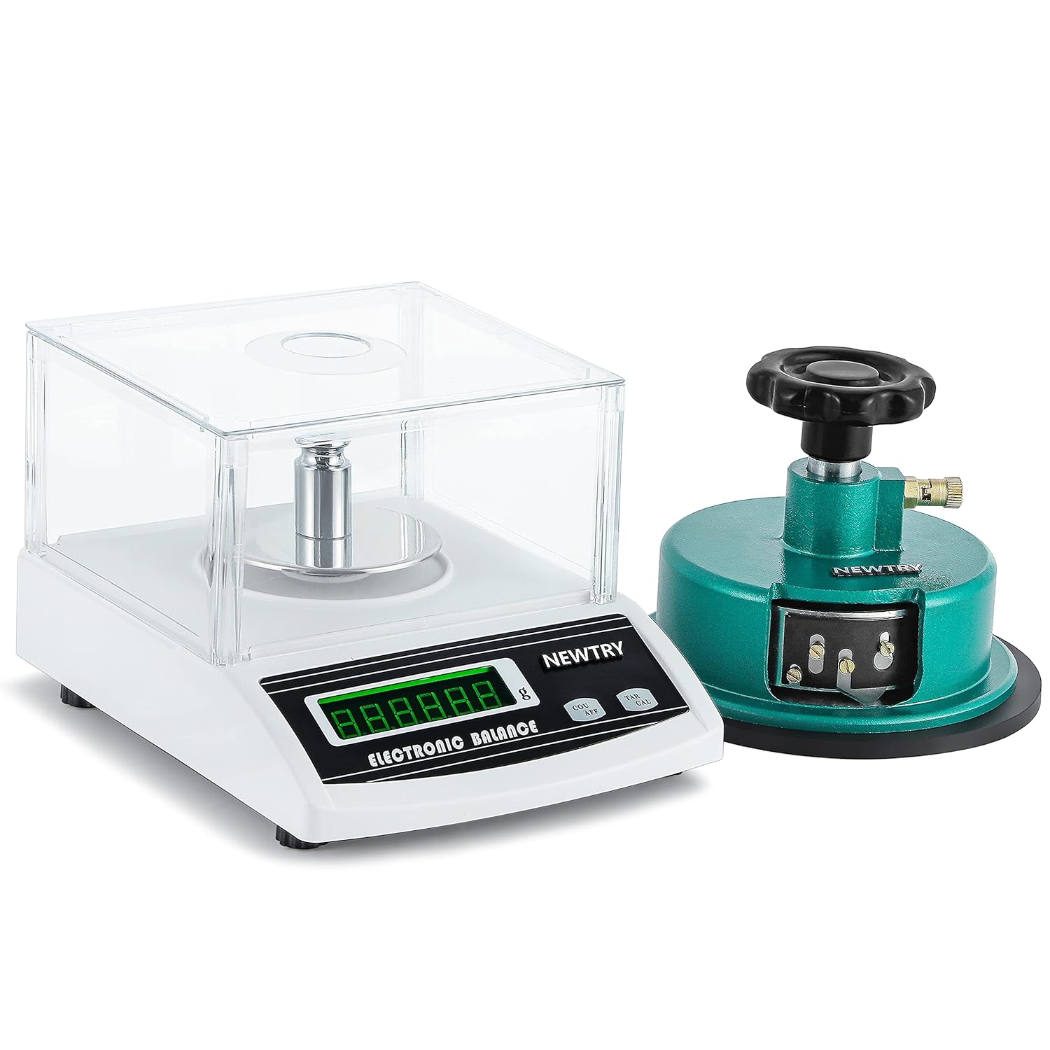 NEWTRY 1000g/0.01g Electronic Fabric GSM Scale Digital Textile Weight Balance With a 0-2mm Disc Sampler Cloth Cutter for Textile Paper Non-woven Fabrics (110V scale + sampler)