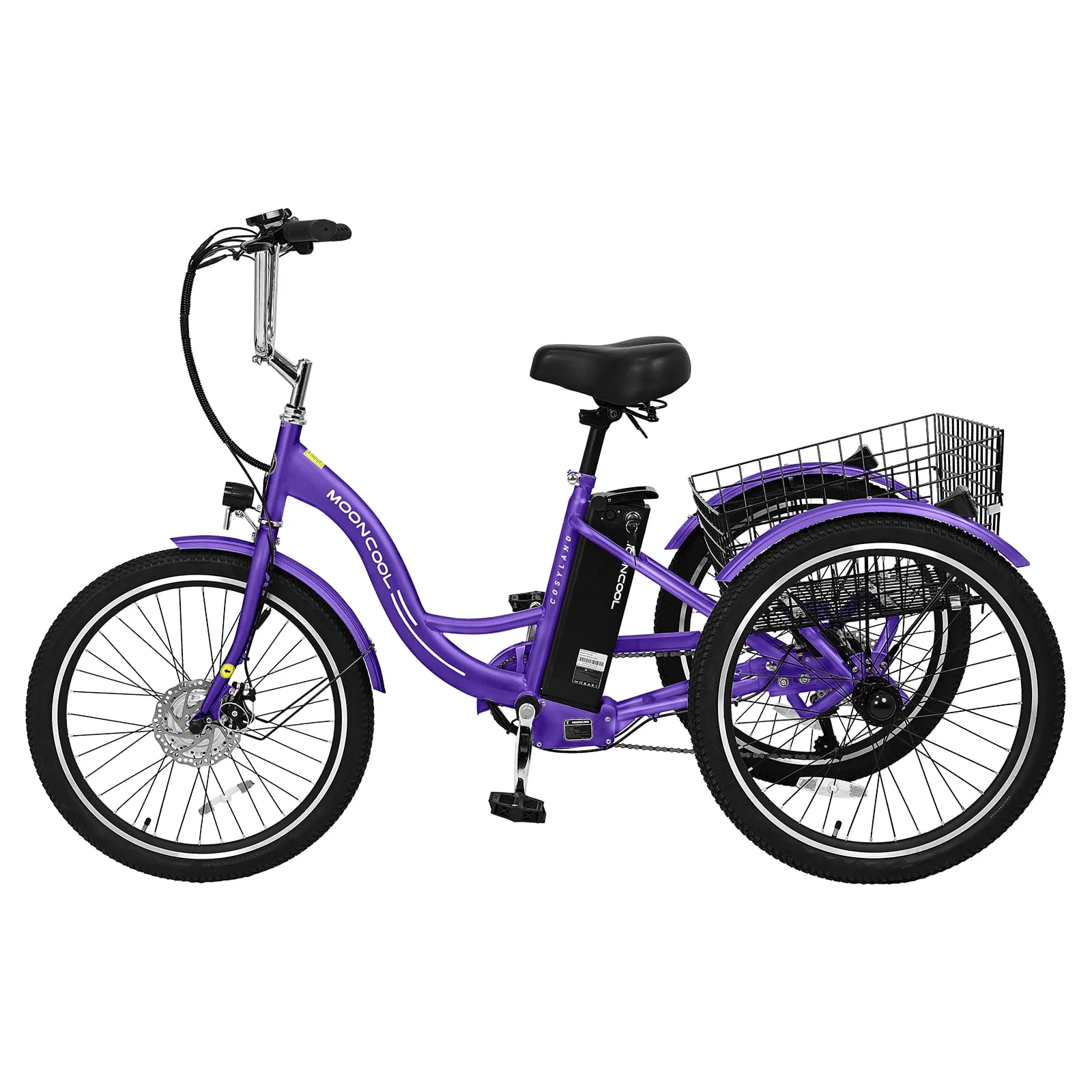 Lilypelle Adult Electric Tricycles,3 Wheel Electric Bike,15.5 Mph Electric Trikes for Seniors,7-Speed & 4 Adjustable Riding Modes Electric Tricycle With Removable Lithium Battery
