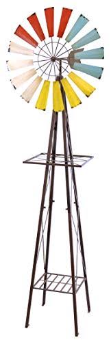 Alpine Metal Windmill Garden Stand
