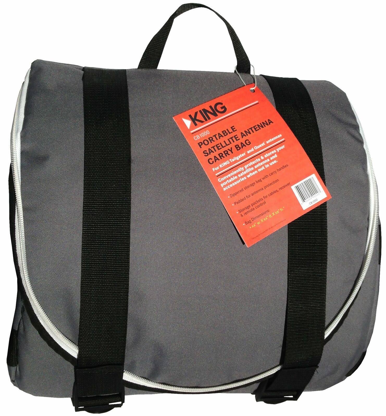 King CB1000 Carry Bag for Portable Satellite Antenna, Gray