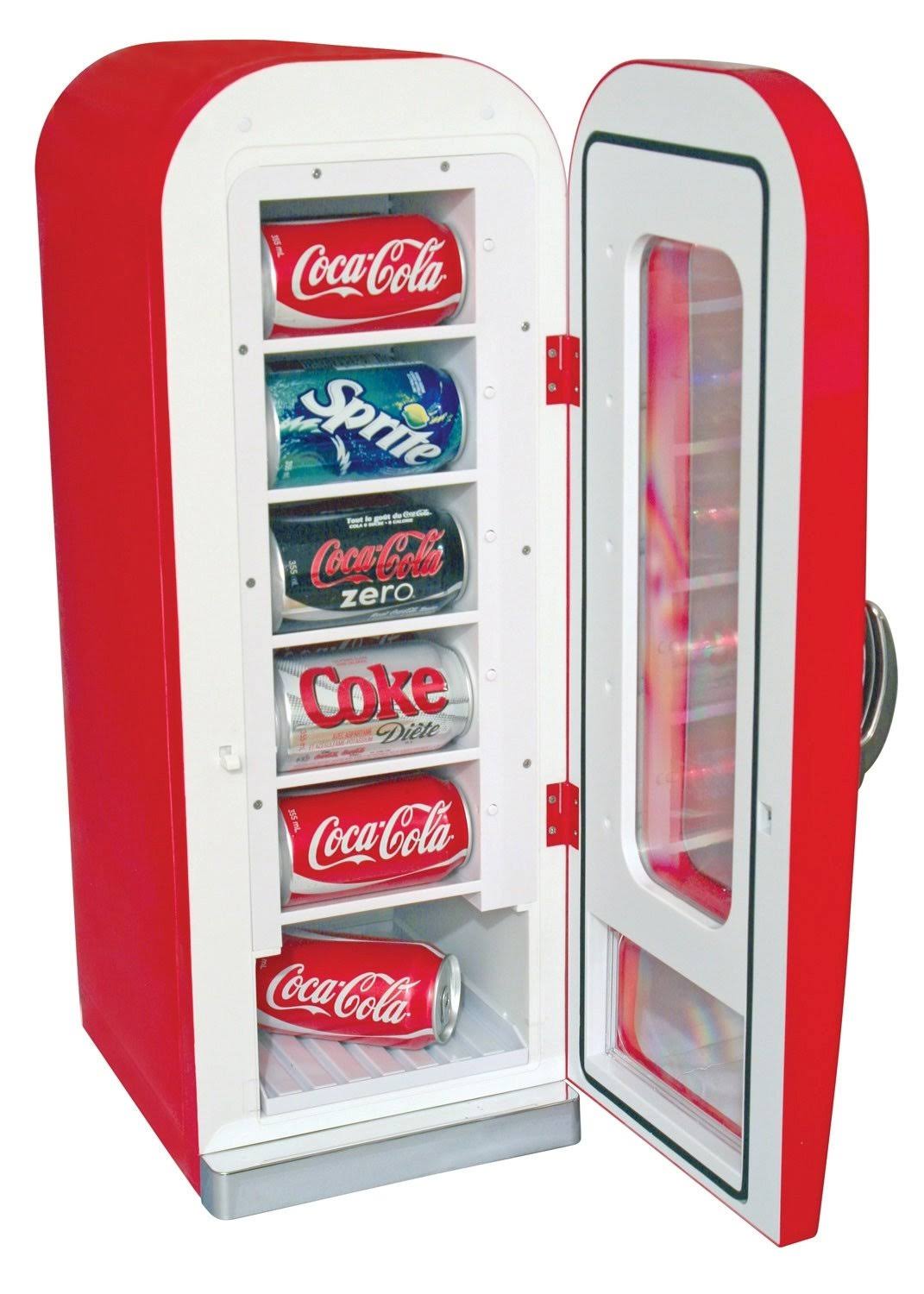 Koolatron CVF18 10-Can Coca Cola Retro Vending Fridge - Red