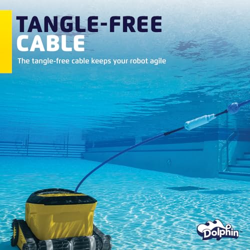 Dolphin W20 Automatic Robotic Pool Vacuum Cleaner Includes Remote Control and Caddy, Floor Cleaning Only, Ideal for Commercial Shallow Depth Pools up to 78 FT in Length