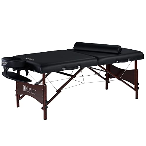 Master Massage 30" Roma Therma-Top Portable Massage Table Pro Package, Black, Adjustable Heating System