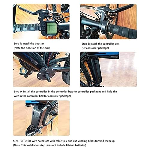 Electric Bike Conversion Kit Rear Wheel Electric Bicycle Motor Conversion Kit E-Bike Cycling Hub,27.5in-48v#1500w