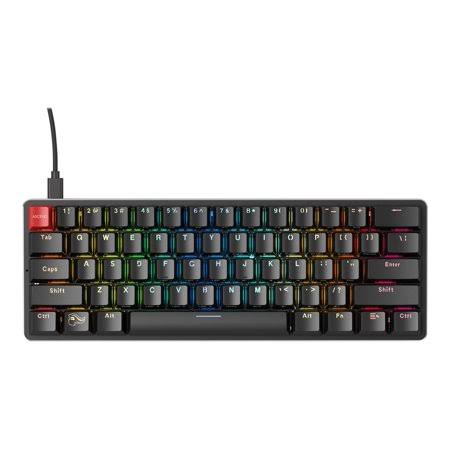 Glorious GMMK-COMPACT-BRN - Keyboard - backlit - USB - QWERTY - key switch: Gateron Brown - black