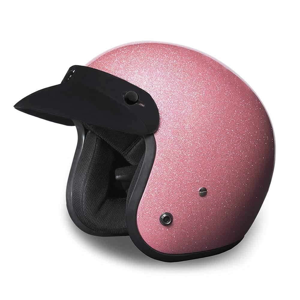 D.O.T. Daytona Cruiser- Pink Metal Flake Helmet Xs