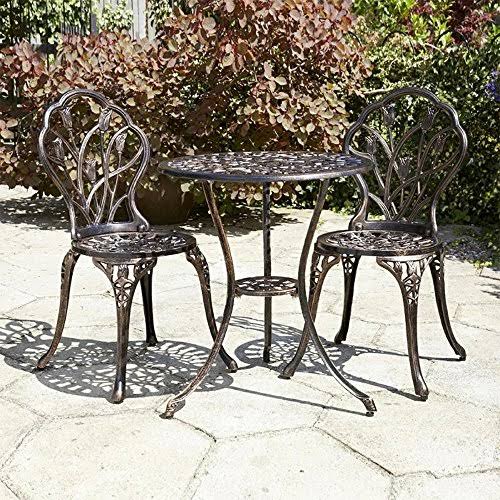 Modern Home Coventry Cast Aluminum Tulip 3PC Bistro Set
