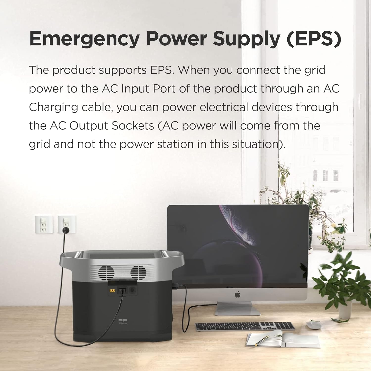 EF ECOFLOW Portable Power Station DELTA 1000, 1008Wh Solar Generator (Solar Panel Not Inluded) with 6 x 1600W(3100W Surge) AC Outlets, Solar Battery Station Made for Emergency, Home Backup, Outdoor Camping RV/Van