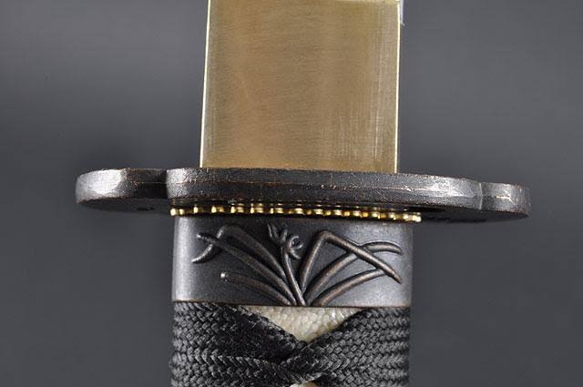 Handmade Sword - Aluminium Alloy Unsharpened Iaido Training Katana/Wakizashi Sword, Handmade, Full Tang, Black Scabbard