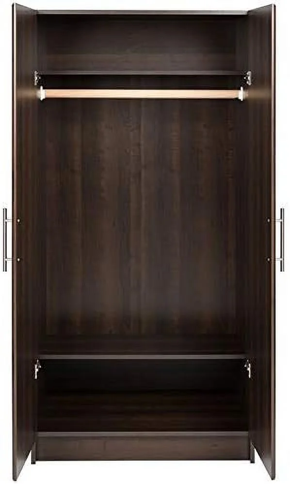 Contemporary 32" Wardrobe Armoire In Espresso