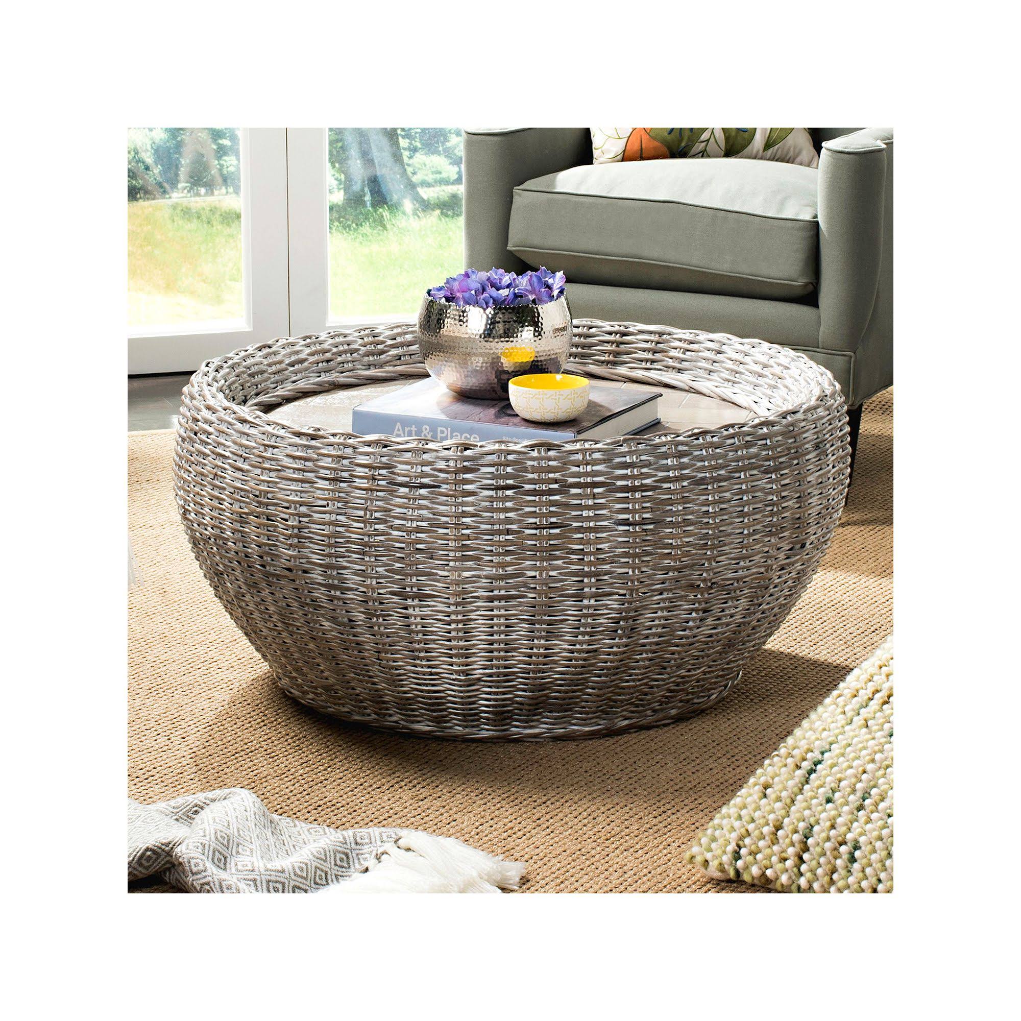 Safavieh Alley Wood Top Coffee Table - Grey