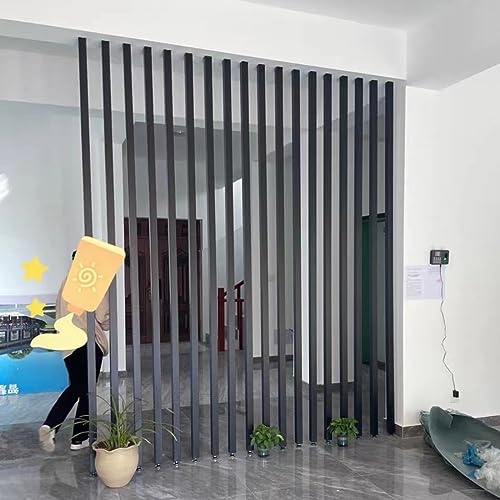 Room Divider Privacy Screen Privacy Screens/Room Divider Post, Wood Roomdivider for Room Separation/Bedroom/Office Cubicle Decor, Black Standing Wall Partition Column - Tall 2.4m 2.2m 2m 1.8m 1.6m 1.4